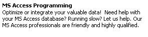 Anchorage Alaska Web Design Service in MS Access Programming