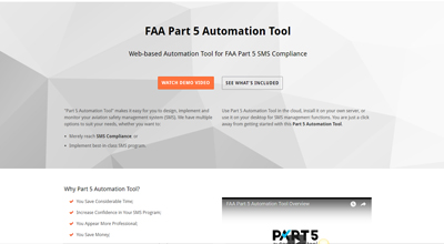 FAA Part 5 Automation Tool website